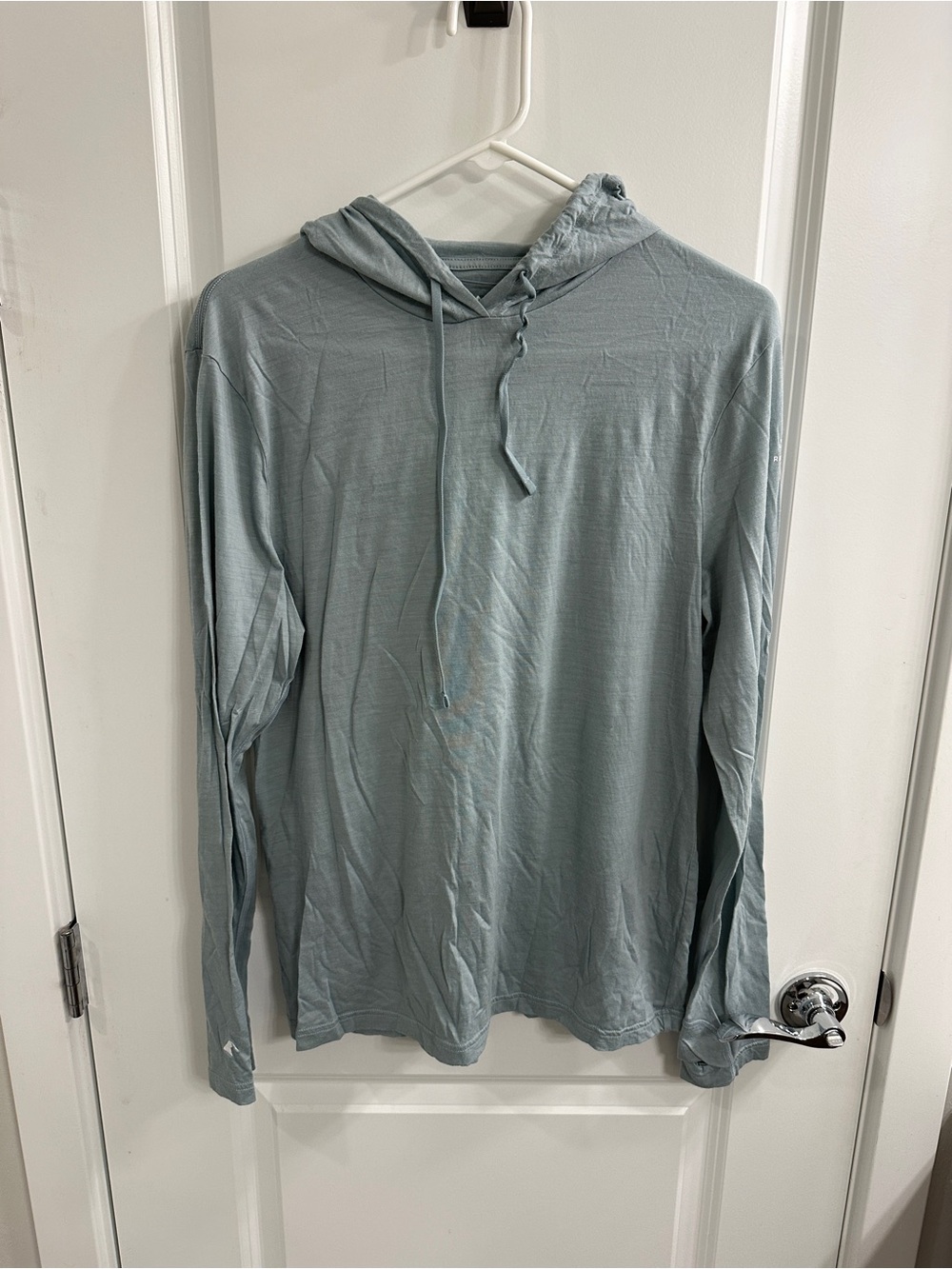 Ridge Merino Blue Women's Hooded Long-Sleeve Pullover